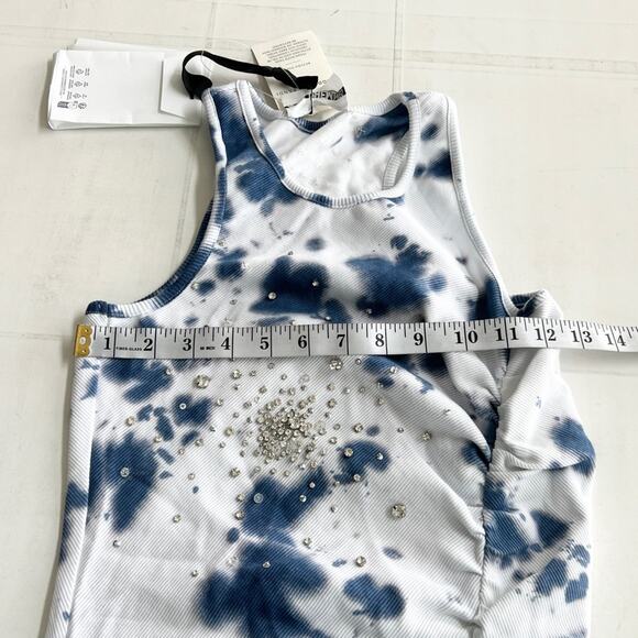 New DES PHEMMES Crystal-Embellished Tie-Dye Maxi Dress Women’s SIZE 2 (38) - Picture 7 of 15